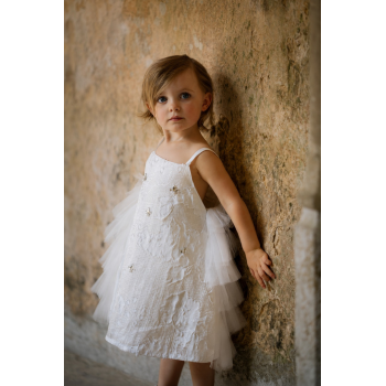 Lou Lou Baby - Royal Tül Kız Çocuk Elbise Beyaz 4/5 Yaş