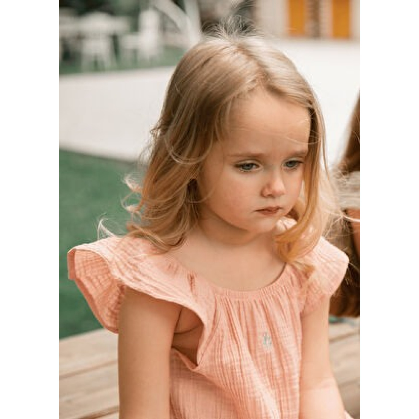 Olivia Somon Müslin Kız Çocuk Elbise 6-7 Yaş - LL-OLIVIAS-03 - 8684278026416