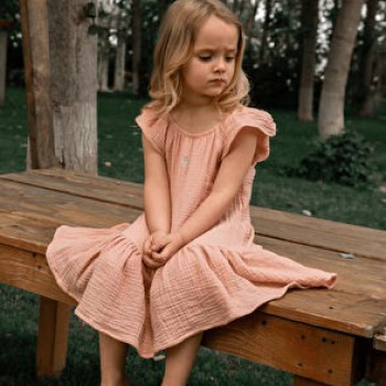 Lou Lou - Olivia Somon Müslin Kız Çocuk Elbise