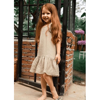 Olivia Haki Müslin Kız Çocuk Elbise Olivia Haki Müslin Kız Çocuk Elbise