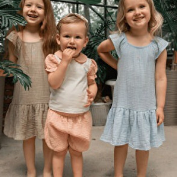 Lou Lou - Olivia Haki Müslin Kız Çocuk Elbise