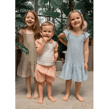 Olivia Mavi Müslin Kız Çocuk Elbise Olivia Mavi Müslin Kız Çocuk Elbise