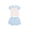 Flora Mavi/Ekru 2'li Kız Bebek Seti 36 Ay - LL-FLORALM-04 - 8684278026027