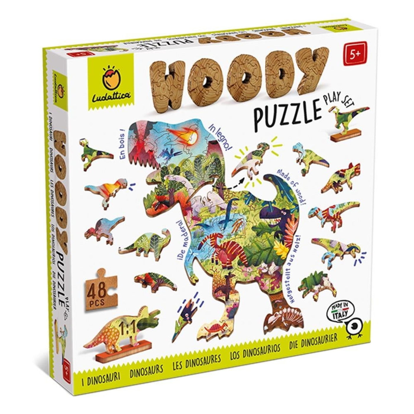 Ahşap Puzzle - Dinozor - ST01254 - 8057158622143