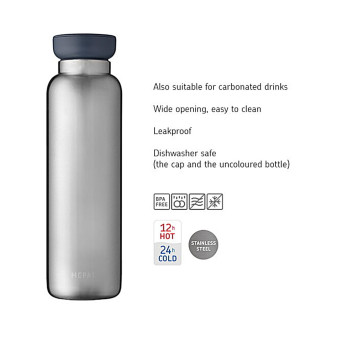 Mepal - İnsulated Bottle Ellipse 900 Ml - Natural Brushed