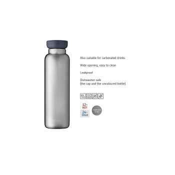 İnsulated Bottle Ellipse 900 Ml - Natural Brushed İnsulated Bottle Ellipse 900 Ml - Natural Brushed