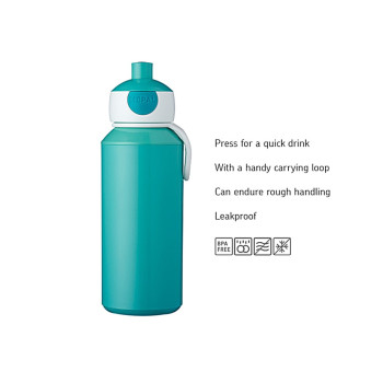 Mepal - Drinking Bottle Pop-Up Campus 400 Ml - Turquoise