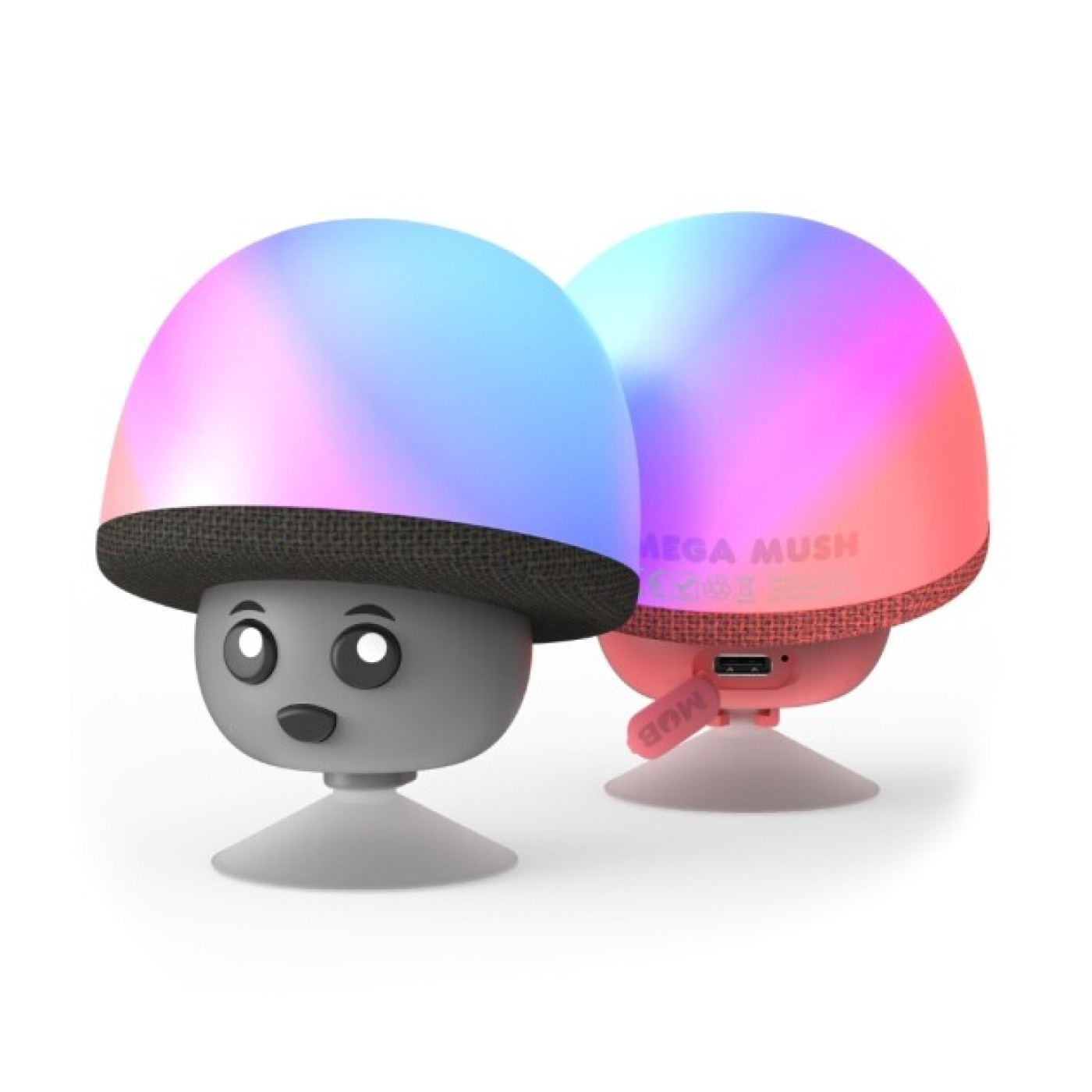 Mega Mush Işıklı Bluetooth Hoparlör - Siyah - MMUSH-BLK-01 - 3701613300804