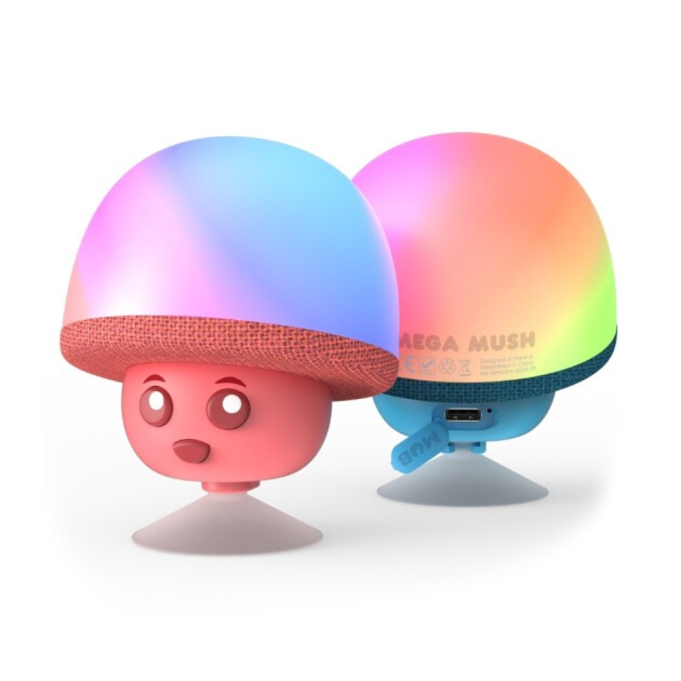 Mega Mush Işıklı Bluetooth Hoparlör – Kırmızı - MMUSH-RD-01 - 3701613300774