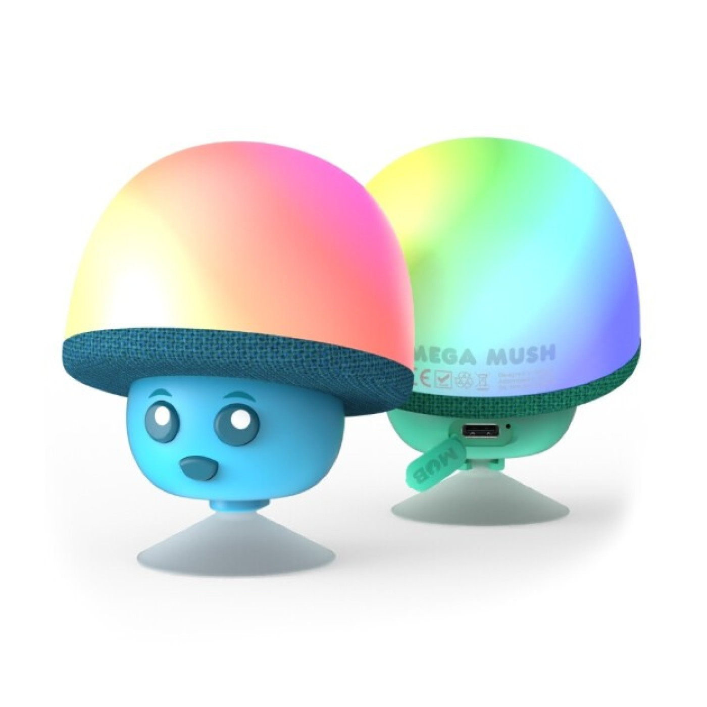 Mega Mush Işıklı Bluetooth Hoparlör - Mavi - MMUSH-BL-01 - 3701613300781