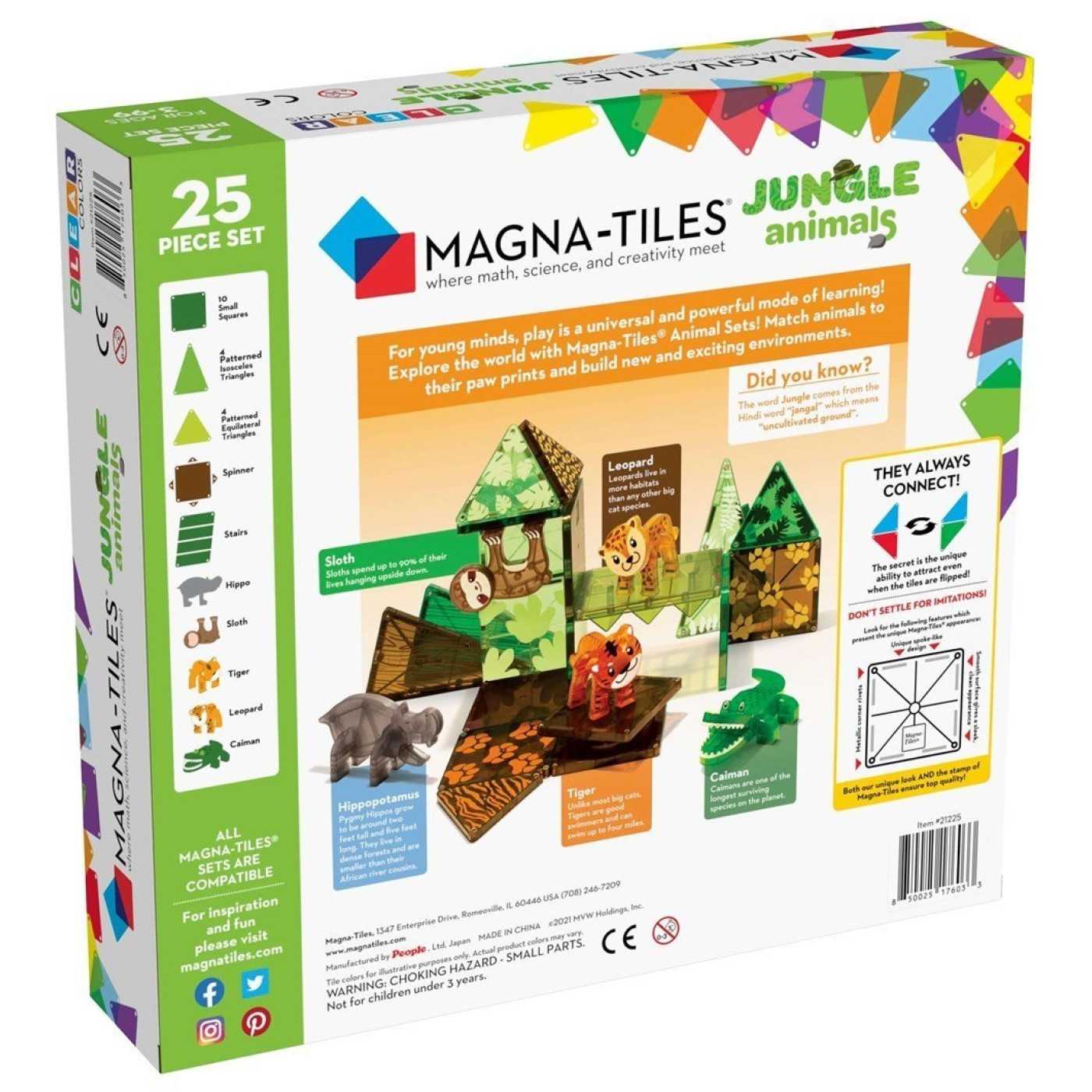 Magna-Tiles - Orman Hayvanları - 25 Parça