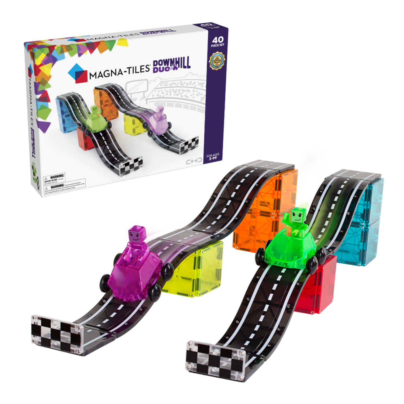 Magna-Tiles - Downhill Duo 40-Piece Set - Yokuş Aşağı 2li - 40 Parça - 23840 - 850025176231