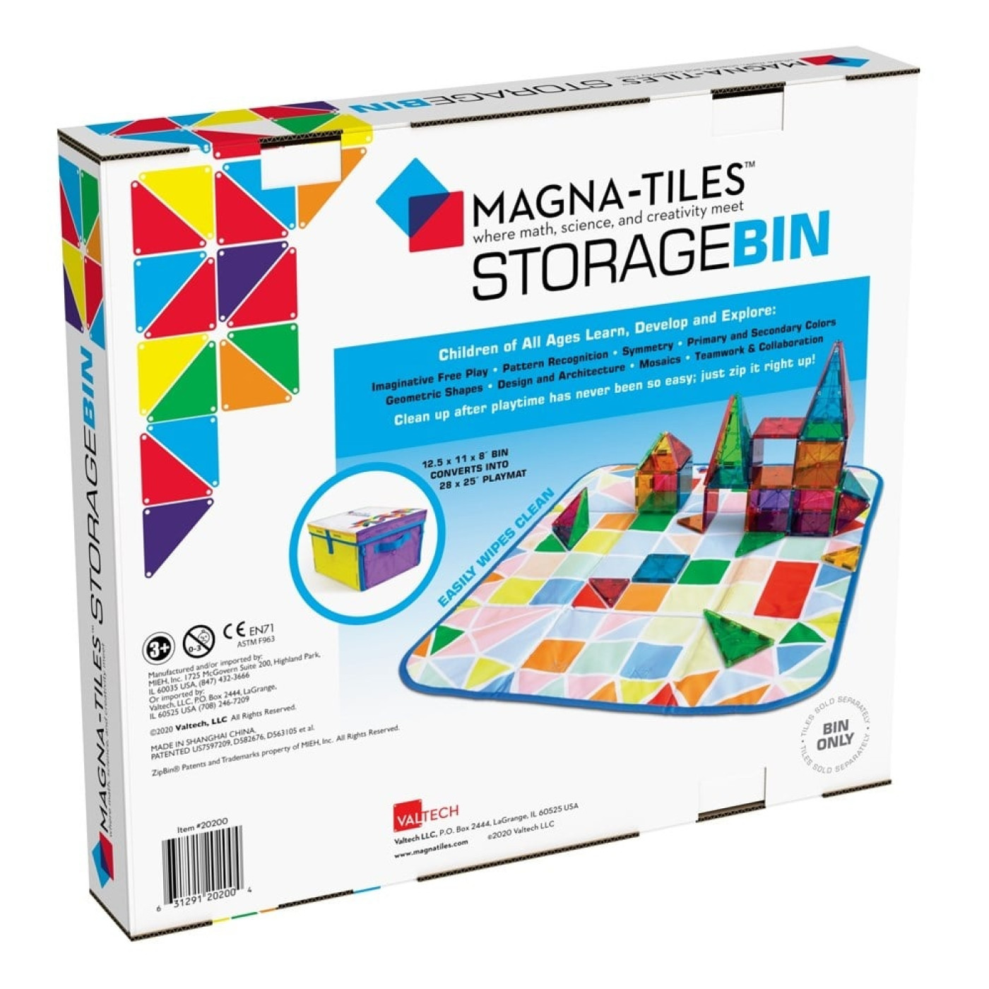 Magna-Tiles - Saklama Kutusu & Oyun Matı - 20200 - 631291202004
