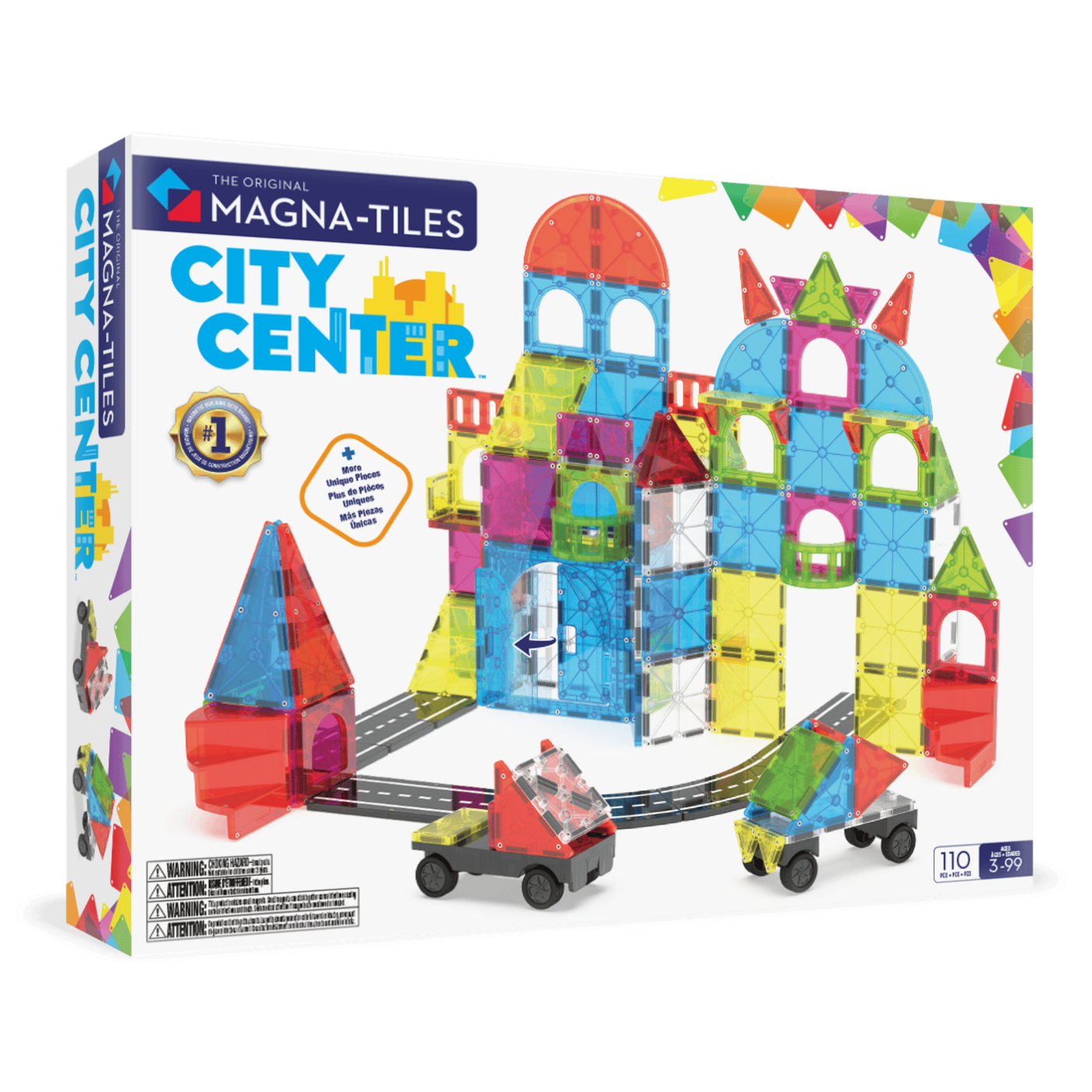 MAGNA-TILES® - City Center Manyetik Bloklar - 110 Parçac