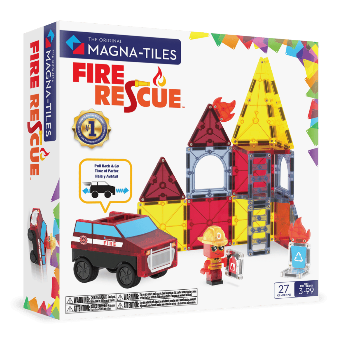 MAGNA-TILES® - Fire Rescue Manyetik Bloklar - 27 Parça - 252027FR - 850025176521