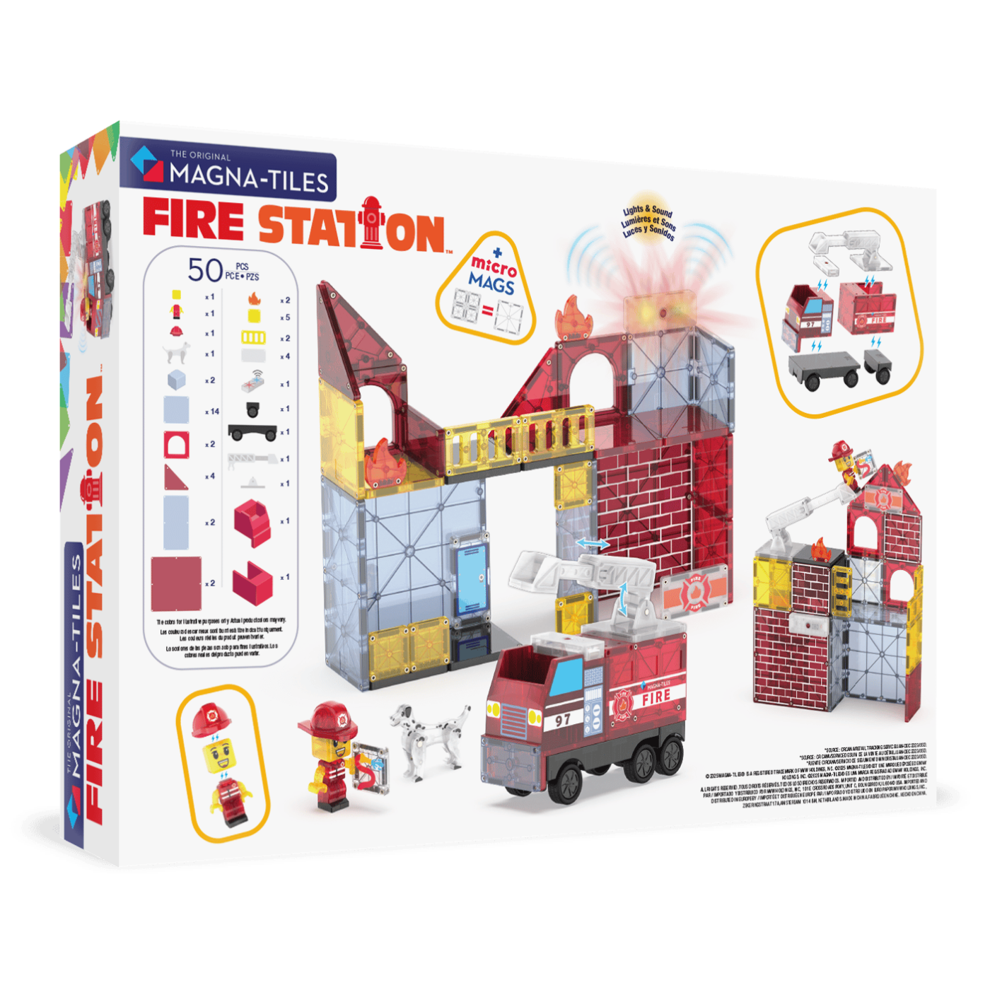 MAGNA-TILES® - Fire Station Manyetik Bloklar - 50 Parça