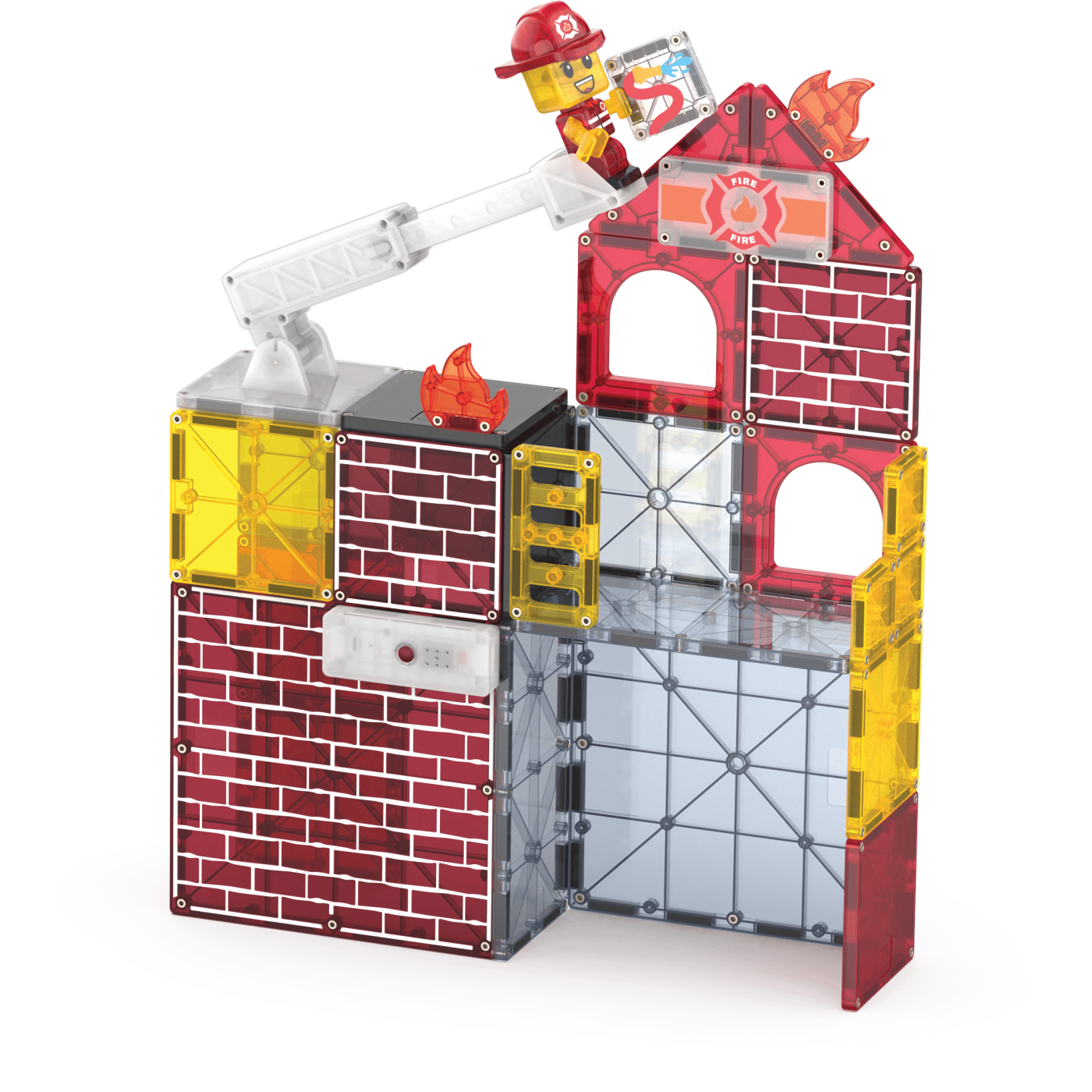 MAGNA-TILES® - Fire Station Manyetik Bloklar - 50 Parça