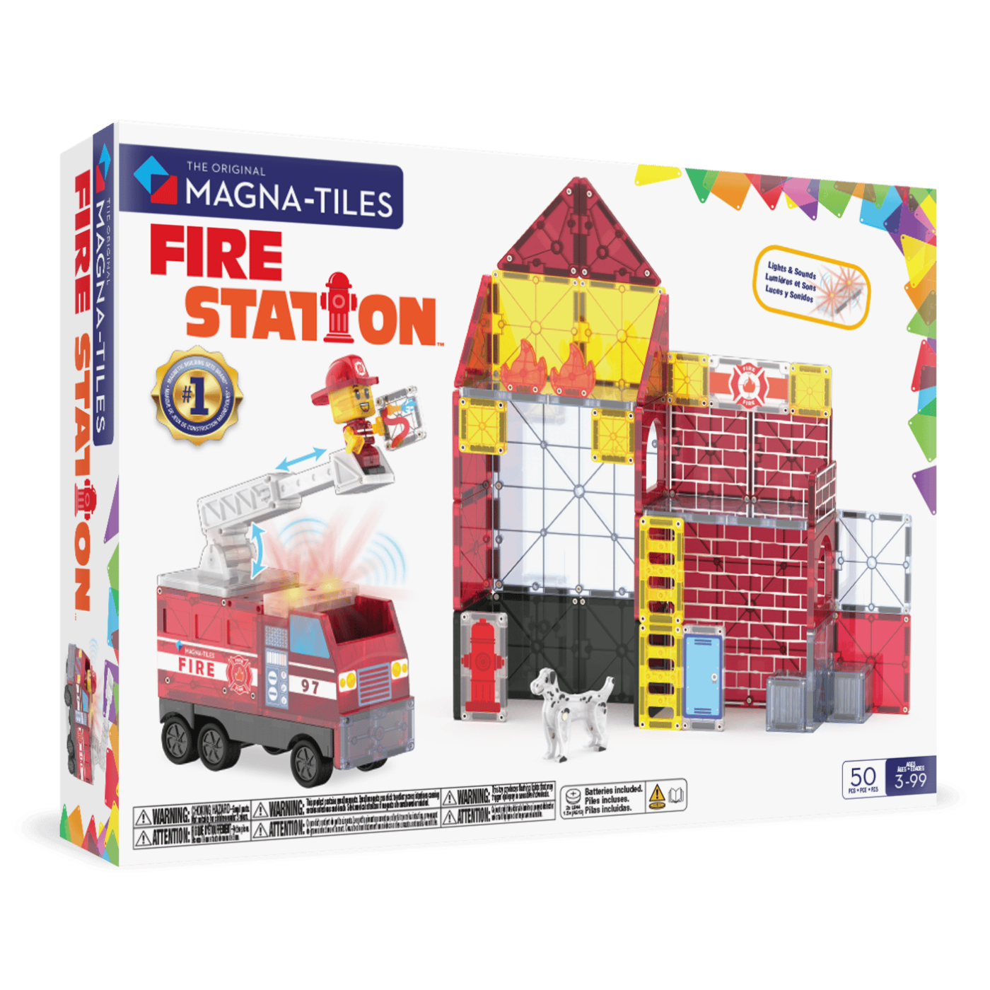 MAGNA-TILES® - Fire Station Manyetik Bloklar - 50 Parça