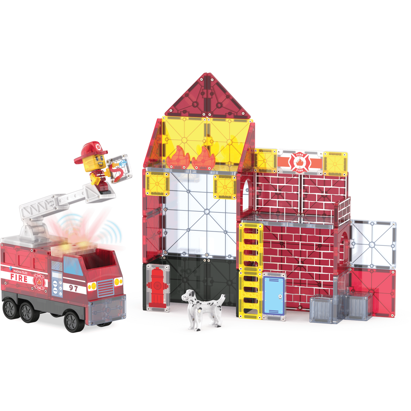 MAGNA-TILES® - Fire Station Manyetik Bloklar - 50 Parça