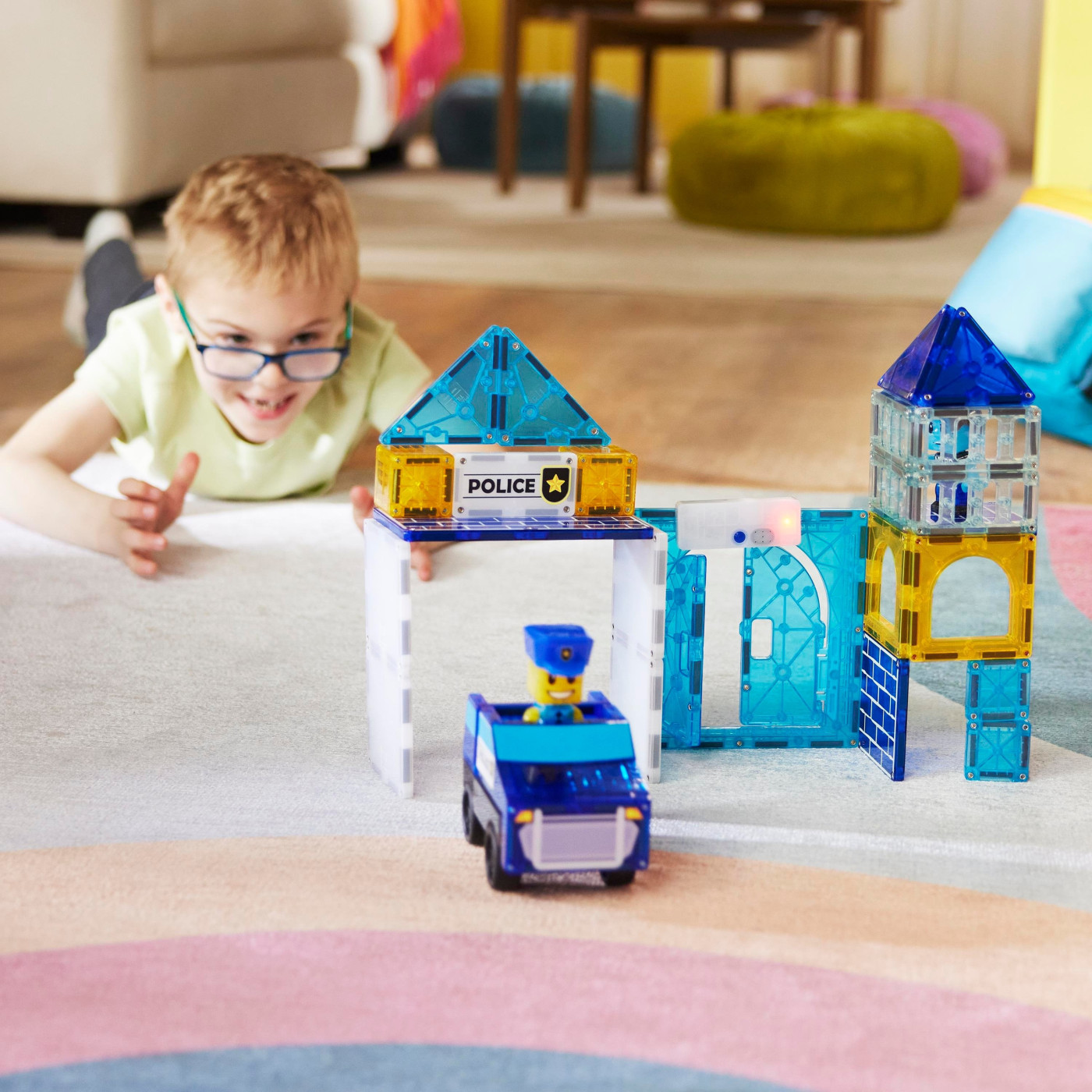 MAGNA-TILES® - Police Station Manyetik Bloklar - 35 Parça - 252035PS - 850025176477