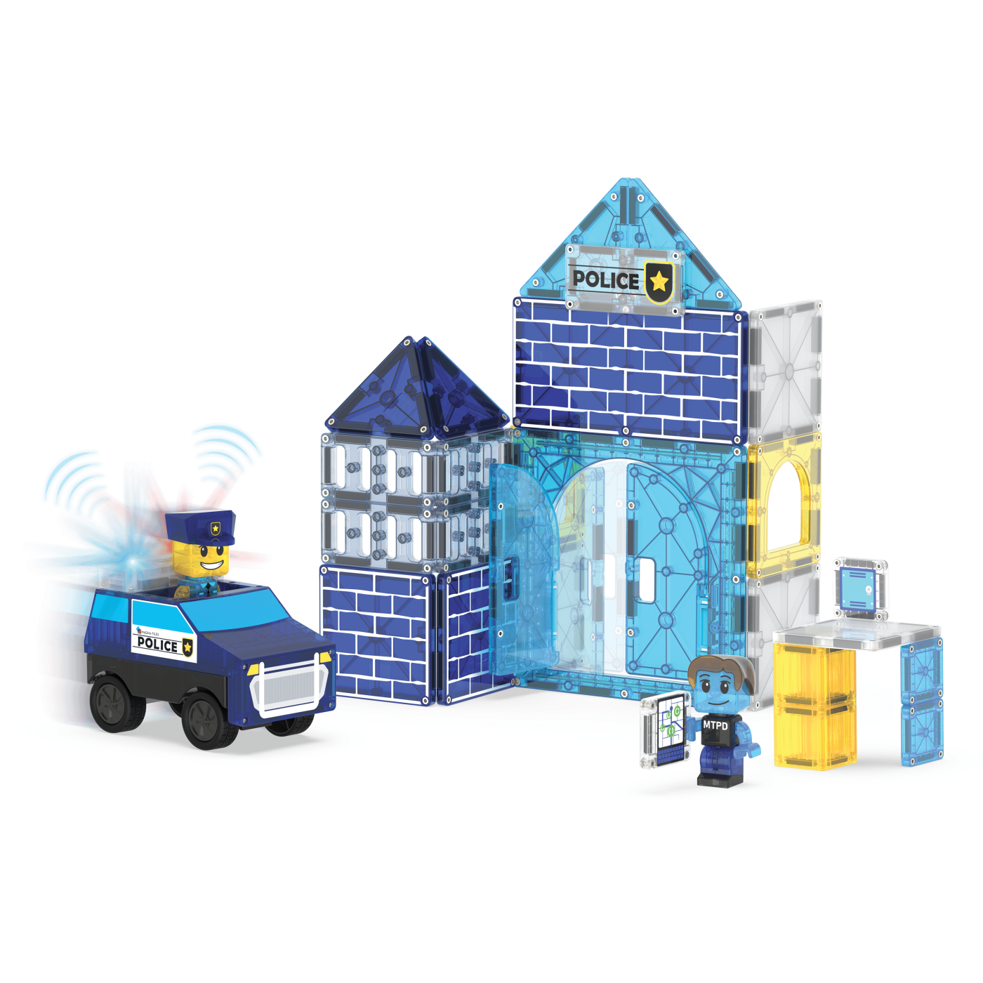 MAGNA-TILES® - Police Station Manyetik Bloklar - 35 Parça - 252035PS - 850025176477