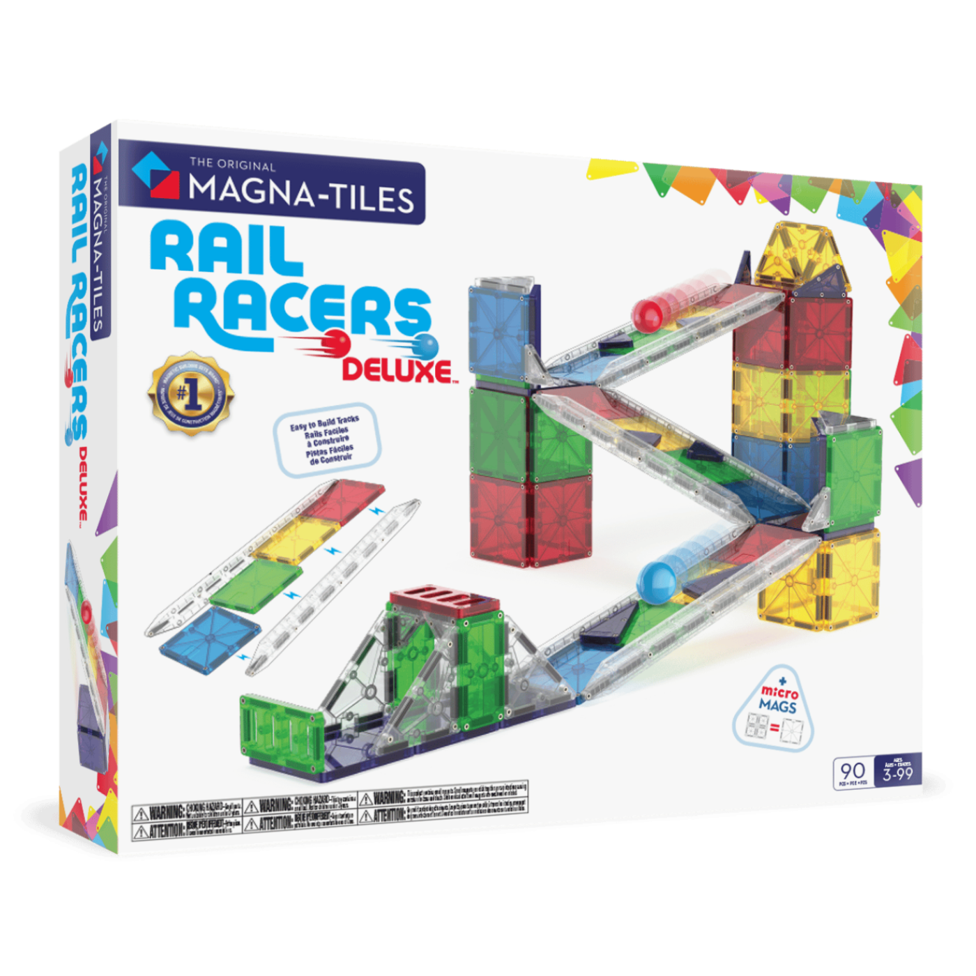 MAGNA-TILES® - Rail Racers Deluxe - 90 Parça - 251090RR - 850025176538