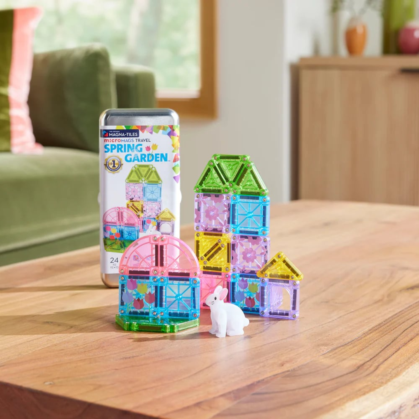 MAGNA-TILES® - Travel Set - Bahar Bahçe Seti Manyetik Bloklar - 24 Parça