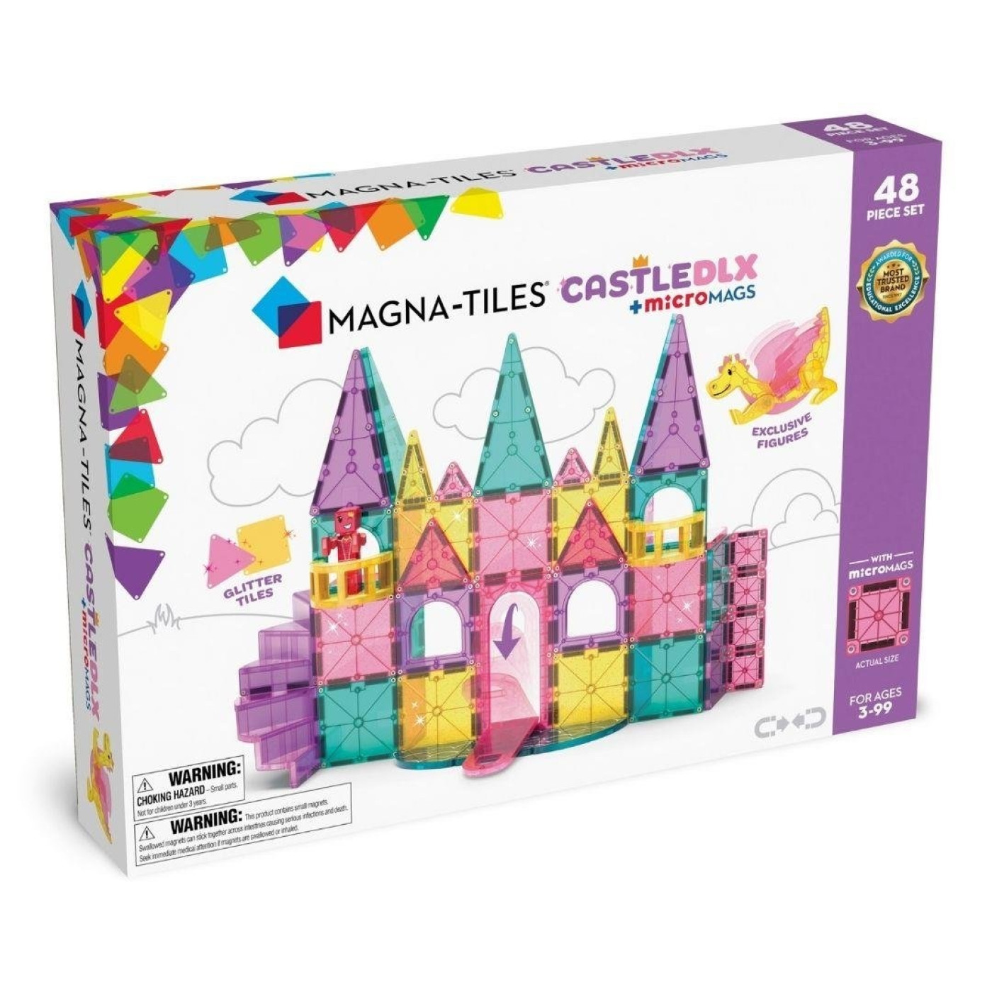 Magna-Tiles Castle DLX + microMAGS - Prenses Şatosu 48 Parça - 242048CA - 850025176330