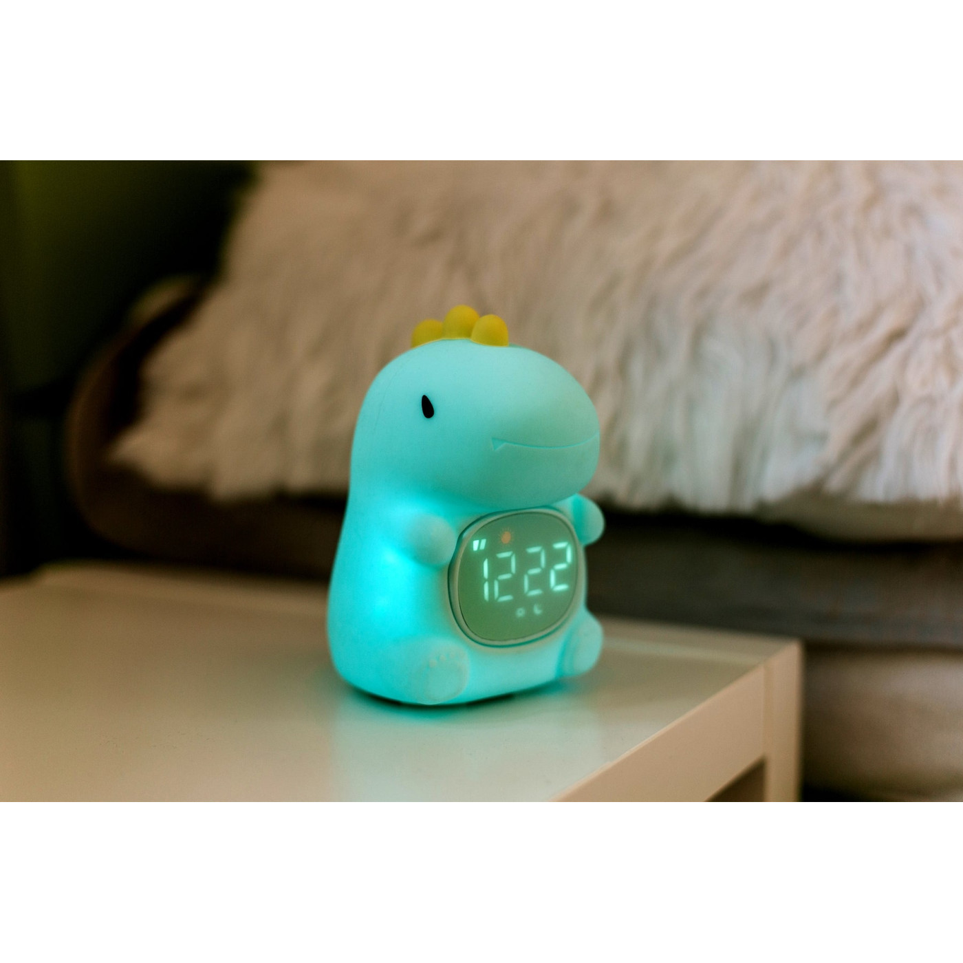Marys Dino RGB LED Gece Lambası ve Çalar Saat - 5906555614837 - 5906555614837