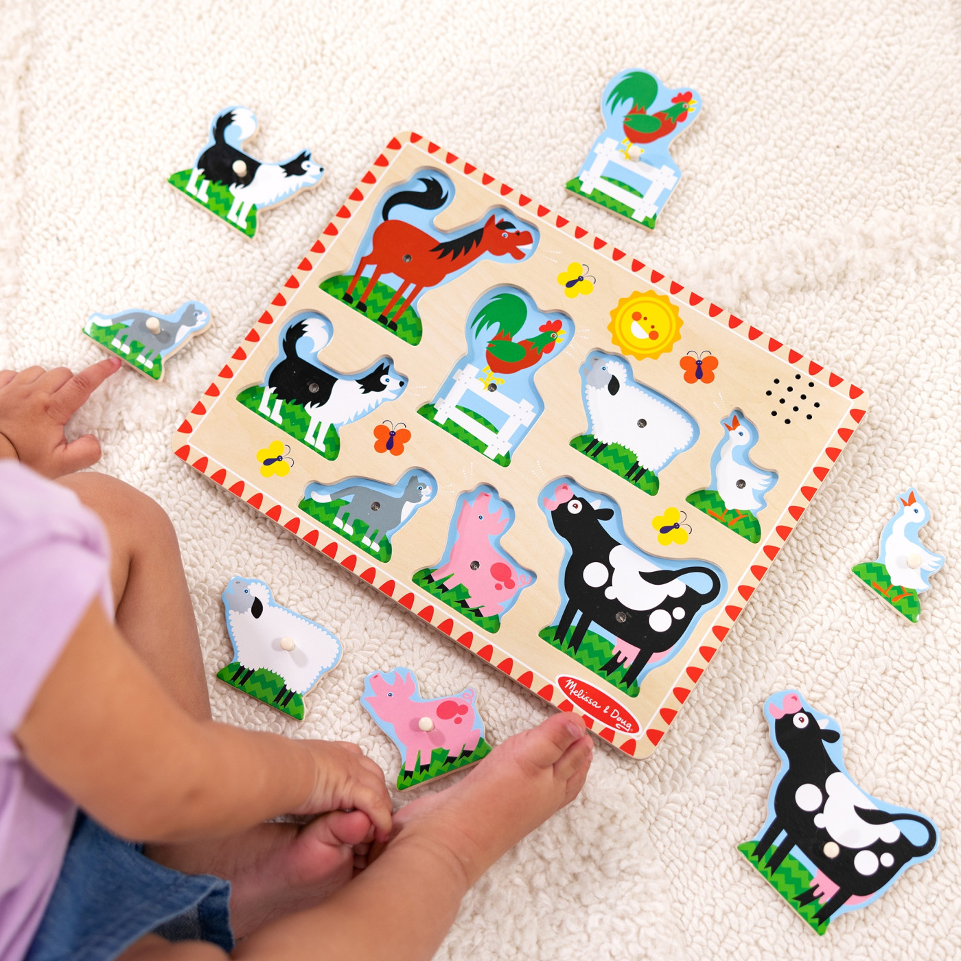Ahşap Sesli Yapboz- Çiftlik Hayvanları