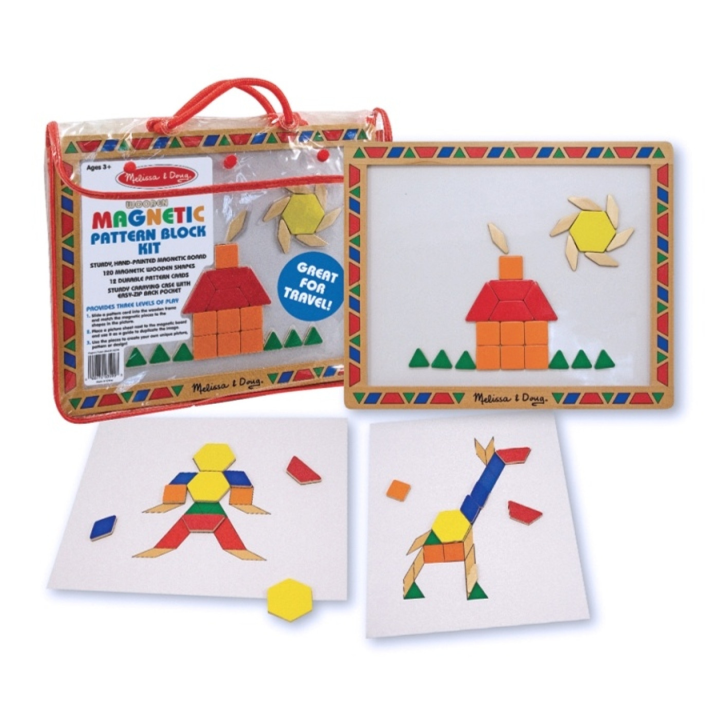Melissa&Doug - Ahşap Mıknatıslı Tahta - Şekiller