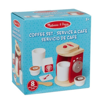 Melissa & Doug - Ahşap Kahve Makinesi ve Servis Seti