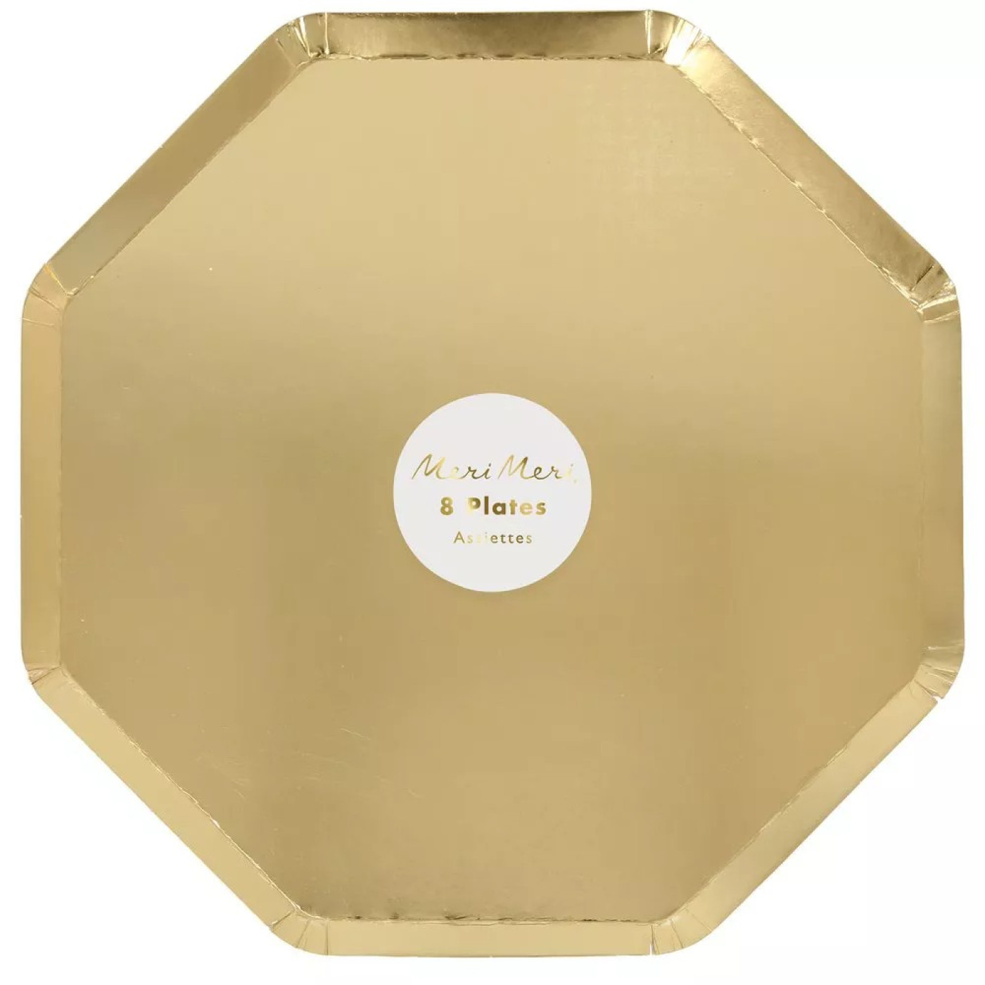 Meri Meri - Gold Plates - Altın Tabaklar - L - 8li Meri Meri - Gold Plates - Altın Tabaklar - L - 8li