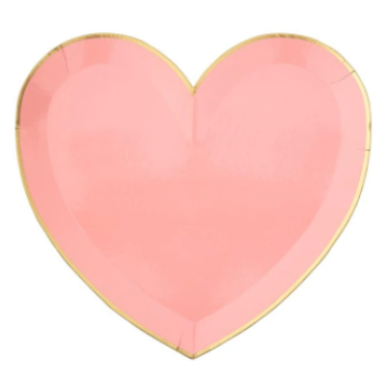 Meri Meri - Party Palette Heart Plates - Renkli Kalp Tabaklar - S Meri Meri - Party Palette Heart Plates - Renkli Kalp Tabaklar - S