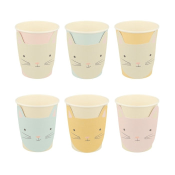 Meri Meri - Cat Cups - Kedi Bardaklar - 8'li
