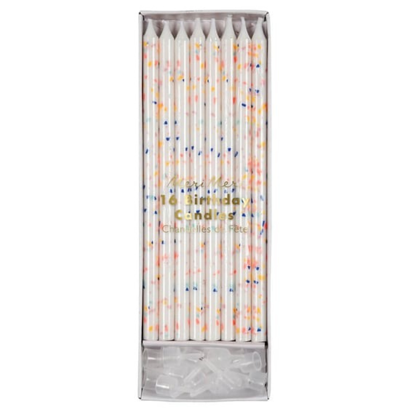 Meri Meri - Neon Confetti Candles - Neon Konfetili Mumlar - 168202 - 636997236605