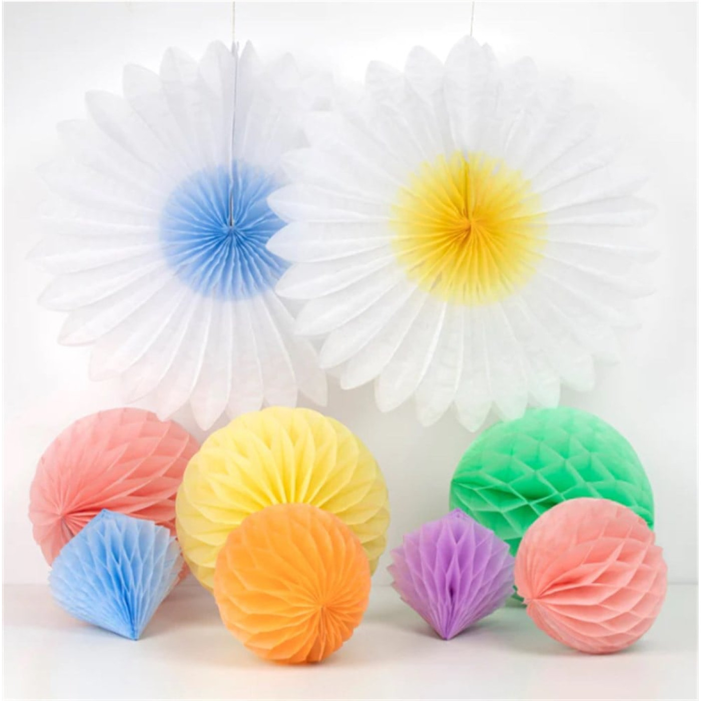 Meri Meri Meri Meri - Pastel Honeycomb Decoration Kit - Pastel Petek Dekor Kiti - 16lı - Doğum Günü Konseptleri Görseli