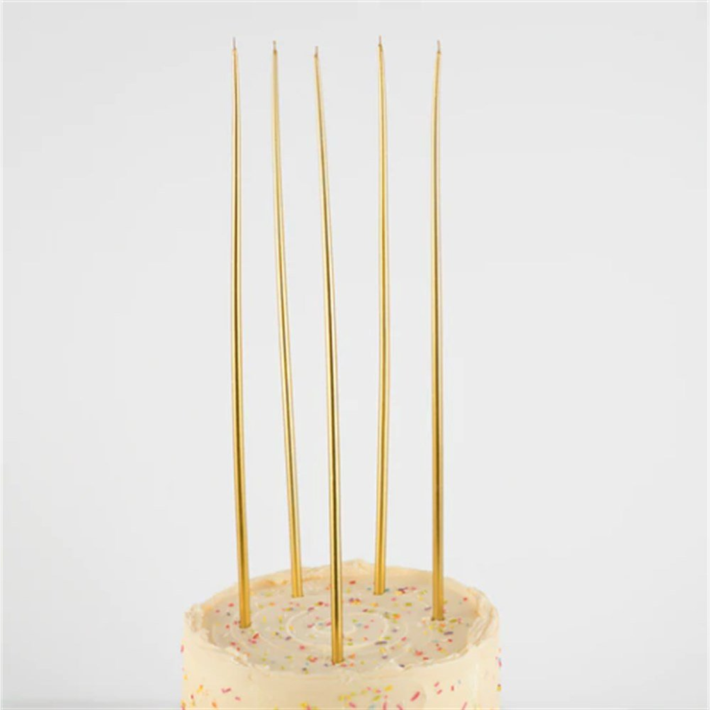 Meri Meri - Gold Tall Tapered Candles - Altın Uzun Mumlar - 12li - 222408 - 636997275598