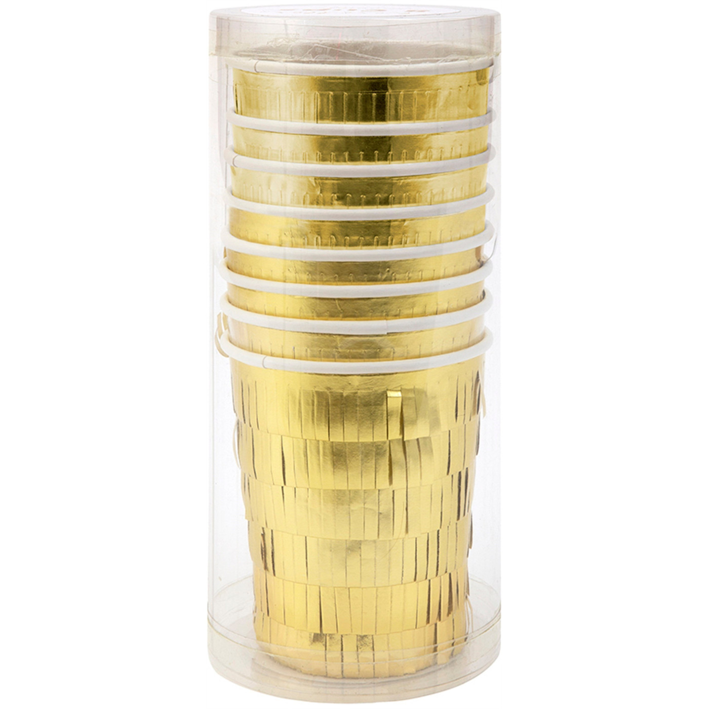 Meri Meri - Gold Fringe Party Cups - Altın Saçaklı Bardaklar - 197205 - 636997254913