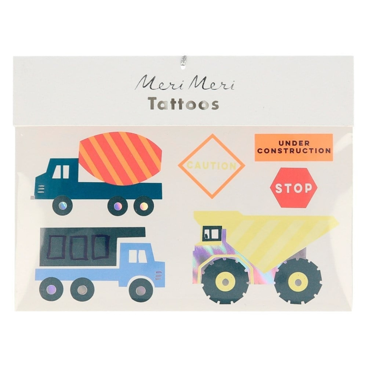 Meri Meri - Construction Tattoos - İnşaat Geçici Dövmeler