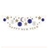 Meri Meri - Celestial New Year Garland - Happy New Year Asılan Süs - 269815 - 636997283142