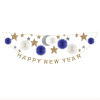 Meri Meri - Celestial New Year Garland - Happy New Year Asılan Süs Meri Meri - Celestial New Year Garland - Happy New Year Asılan Süs