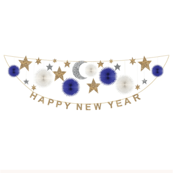 Meri Meri - Celestial New Year Garland - Happy New Year Asılan Süs