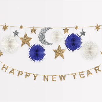 Meri Meri - Celestial New Year Garland - Happy New Year Asılan Süs