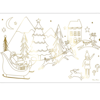 Meri Meri - Christmas Colouring Placemats - Yeni Yıl Boyamalı Amerikan Servisi - 8'li