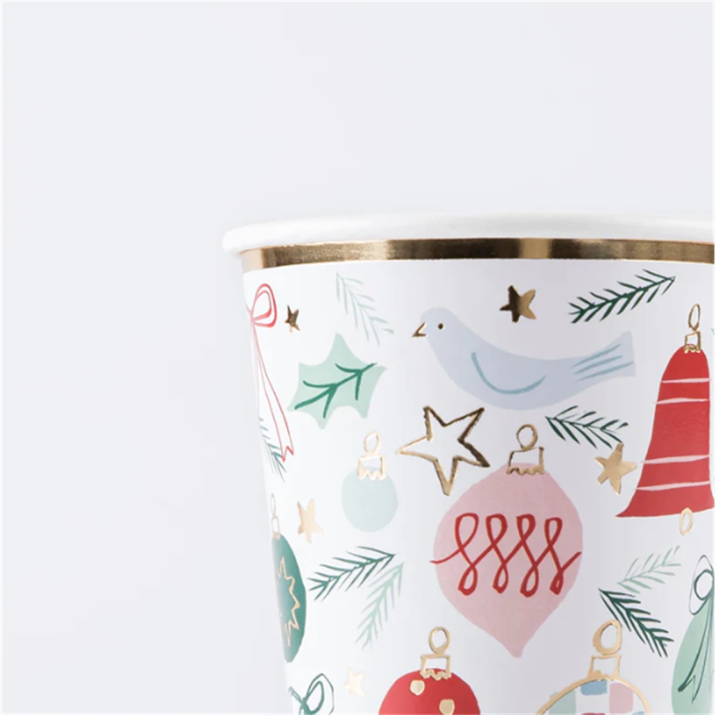 Meri Meri - Festive Pattern Cups - Yeni Yıl Bardaklar (8'li) - 269446 - 636997282732