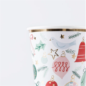 Meri Meri - Festive Pattern Cups - Yeni Yıl Bardaklar (8'li) Meri Meri - Festive Pattern Cups - Yeni Yıl Bardaklar (8'li)