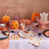 Meri Meri Meri Meri - Groovy Halloween Icon Dinner Plates - Cadılar Bayramı Karakterli Tabaklar (L) (8'li) - Halloween Görseli