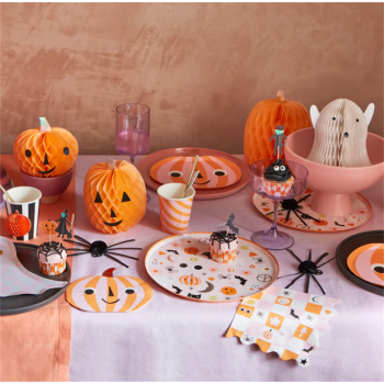 Meri Meri - Groovy Halloween Icon Dinner Plates - Cadılar Bayramı Karakterli Tabaklar (L) (8'li)