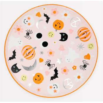Meri Meri - Groovy Halloween Icon Dinner Plates - Cadılar Bayramı Karakterli Tabaklar (L) (8'li) Meri Meri - Groovy Halloween Icon Dinner Plates - Cadılar Bayramı Karakterli Tabaklar (L) (8'li)